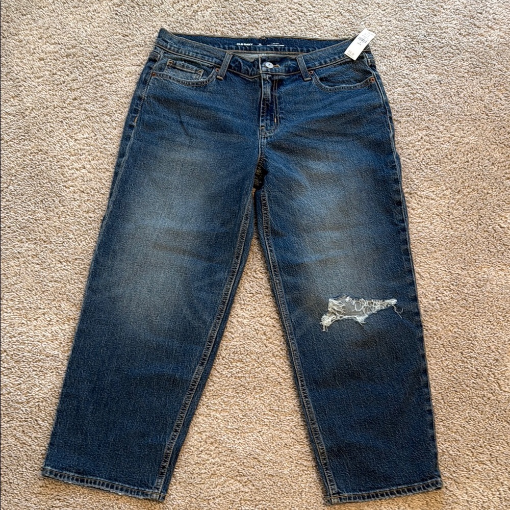 NWT Old Navy Women's Blue Distressed Jeans